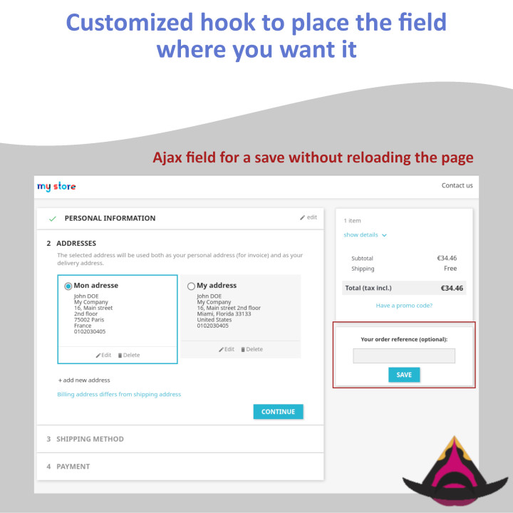 Personalized customer reference on orders